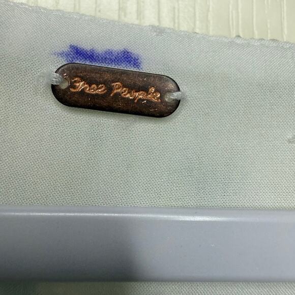 Free‎ People Sweetest Thing Mini Dress Women 4 Ivory Green Fairy Boho Floral - Picture 3 of 11